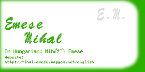 emese mihal business card